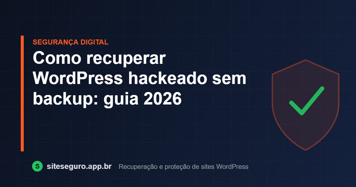 Como recuperar WordPress hackeado sem backup: guia 2026 – Site Seguro