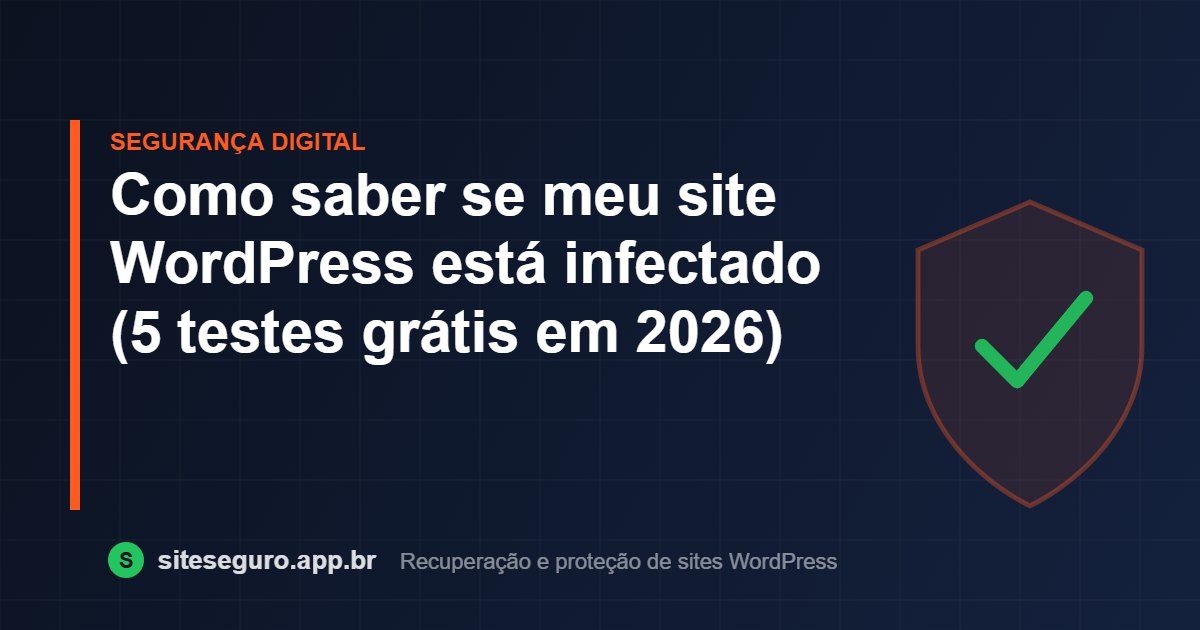 Como saber se meu site WordPress está infectado (5 testes grátis em 2026) – Site Seguro
