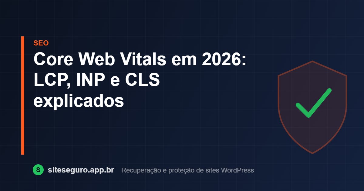 Core Web Vitals em 2026: LCP, INP e CLS explicados – Site Seguro