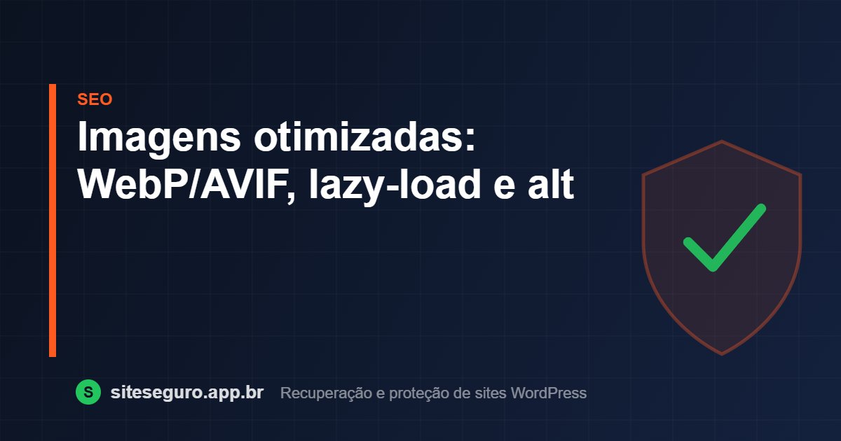 Imagens otimizadas: WebP/AVIF, lazy-load e alt – Site Seguro