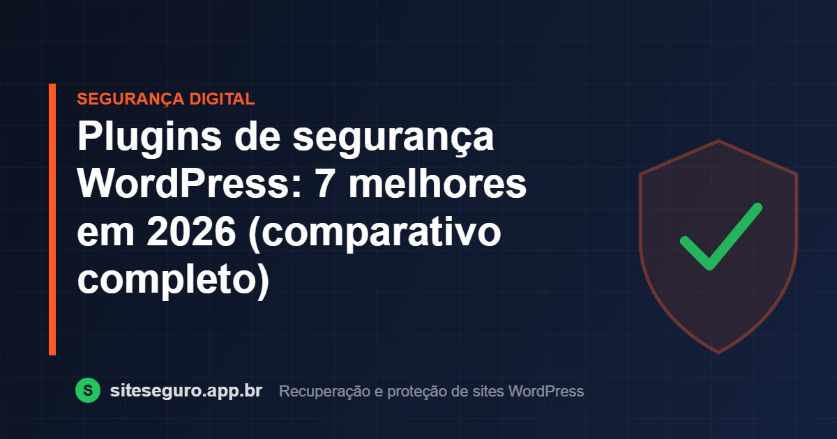 Plugins de segurança WordPress: 7 melhores em 2026 (comparativo completo) – Site Seguro