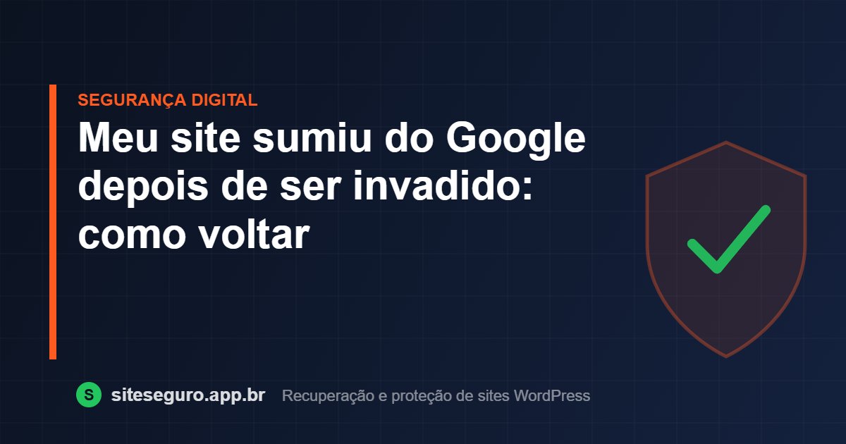 Meu site sumiu do Google depois de ser invadido: como voltar – Site Seguro