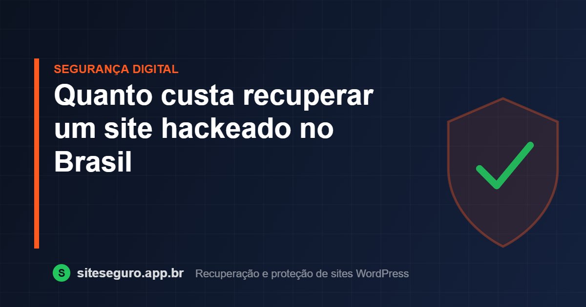 Quanto custa recuperar um site hackeado no Brasil – Site Seguro