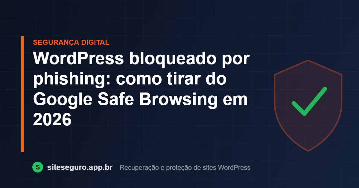 WordPress bloqueado por phishing: como tirar do Google Safe Browsing em 2026 – Site Seguro